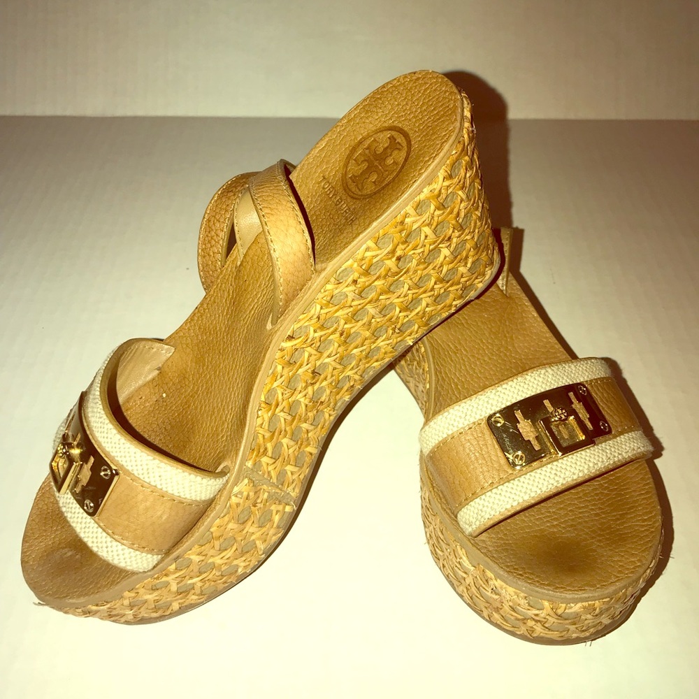 Tory Burch ankle strap wedges